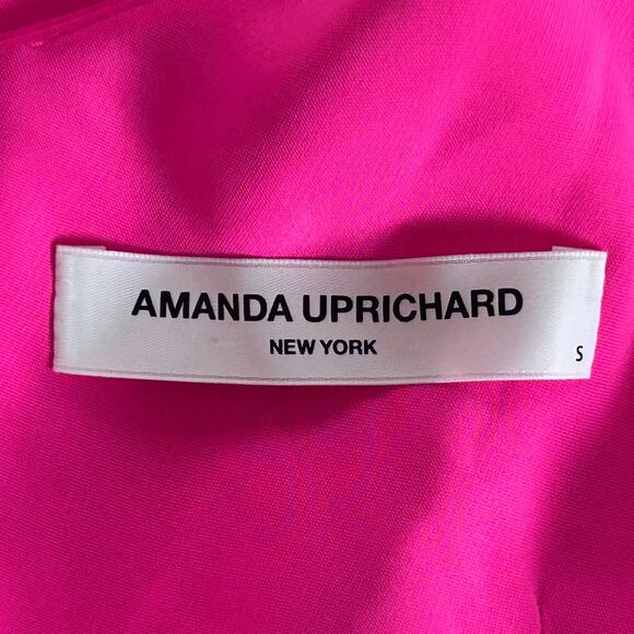 AMANDA UPRICHARD Selia Sleeveless Mini Shift Dress in Hot Pink-Size S - Picture 8 of 9